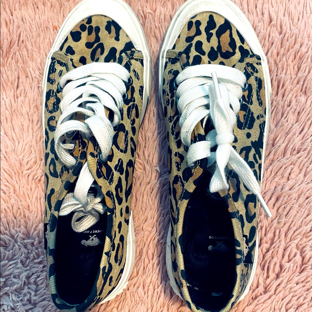 Rocketdog Cheetah print canvas sneakers